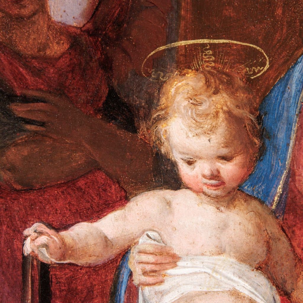 Madonna in trono con Bambino tra angeli e i santi Nicola da Tolentino - immagine 4