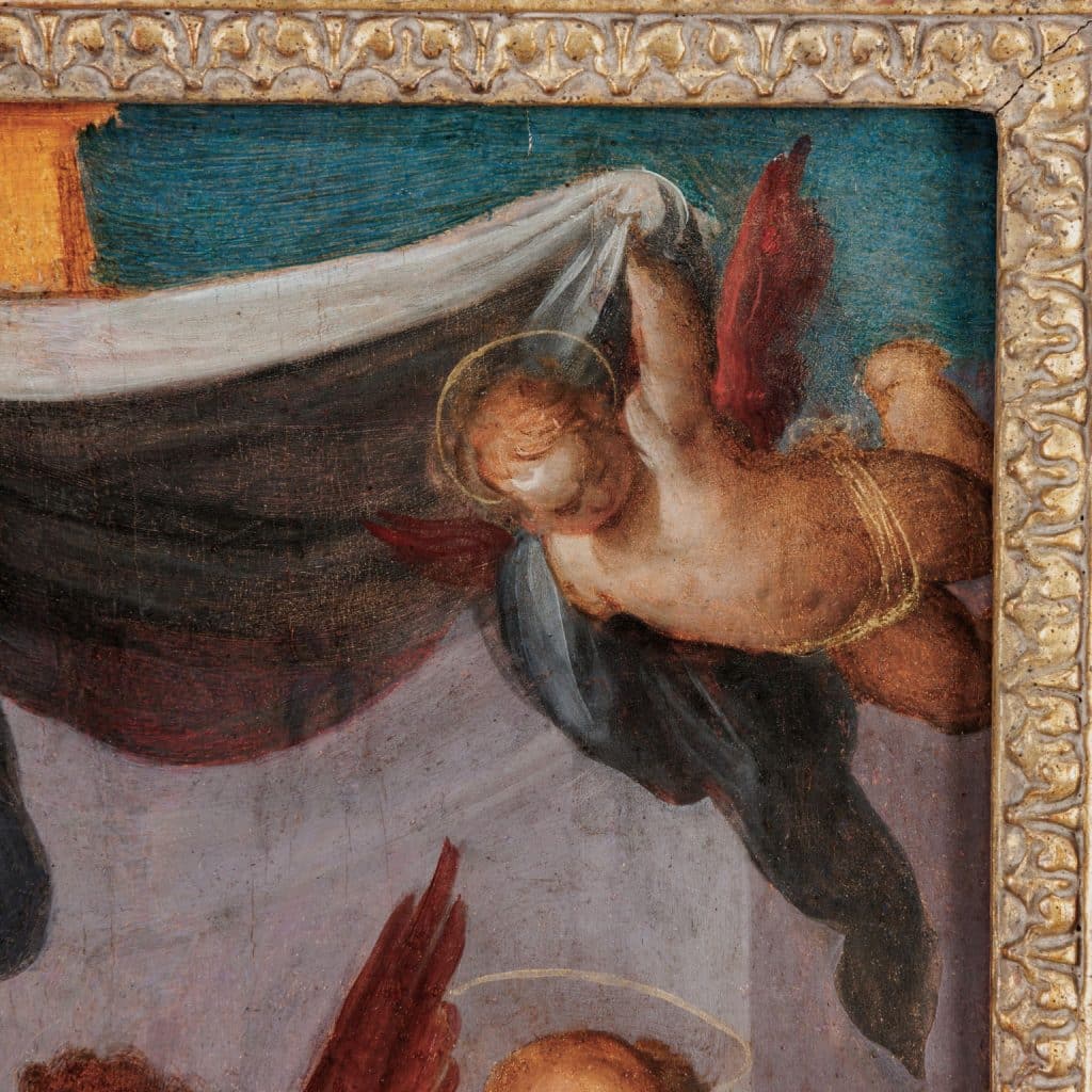 Madonna in trono con Bambino tra angeli e i santi Nicola da Tolentino - immagine 9