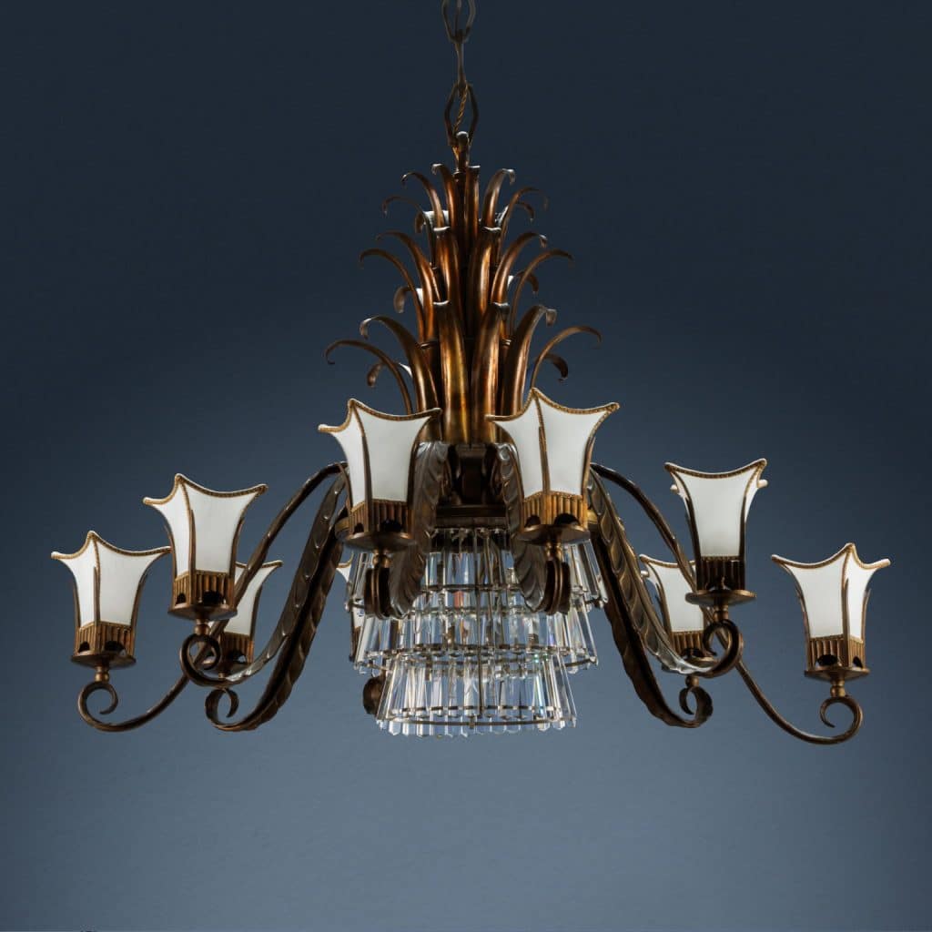 Grande Lampadario, manifattura milanese 1930 ca. - Immagine 3