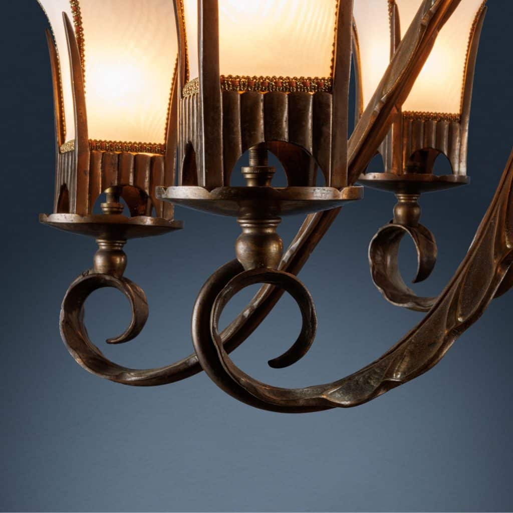 Grande Lampadario, manifattura milanese 1930 ca. - Immagine 6