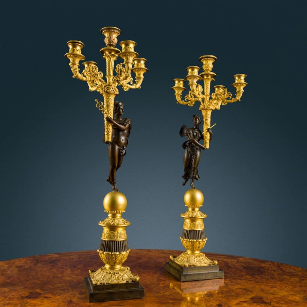 Coppia di candelabri, Parigi secondo quarto del XIX secolo - immagine 1