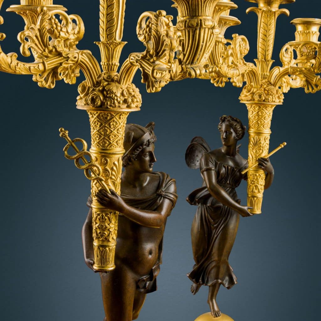 Coppia di candelabri, Parigi secondo quarto del XIX secolo - immagine 2