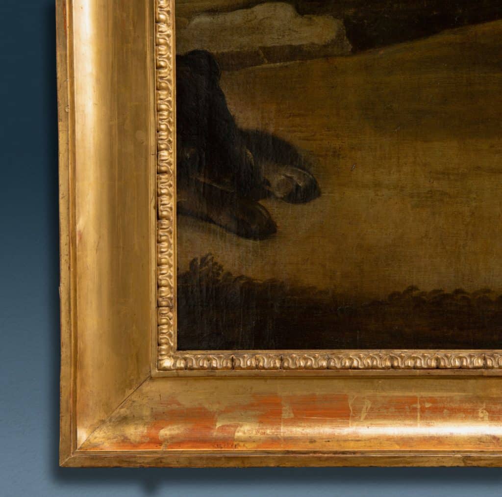 Coppia di cani con servitore-guardiano. Italia, prima metà del XVII secolo immagine 6