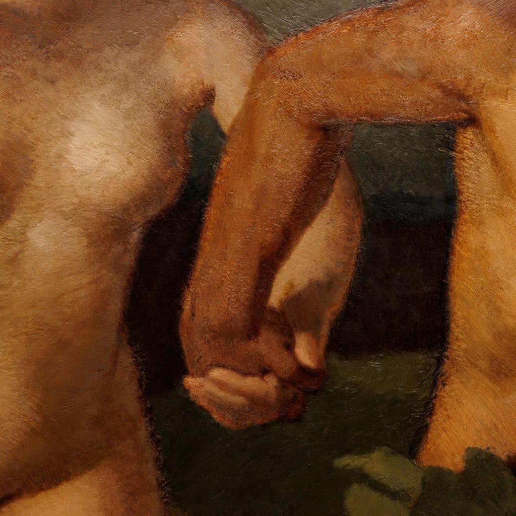 La Cacciata di Adamo ed Eva. Augusto Colombo. Olio su tela - immagine 4
