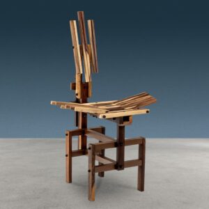 Sedia Post Moderna in legno Anacleto Spazzapan