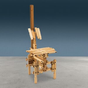 Sedia Post Moderna in legno Anacleto Spazzapan