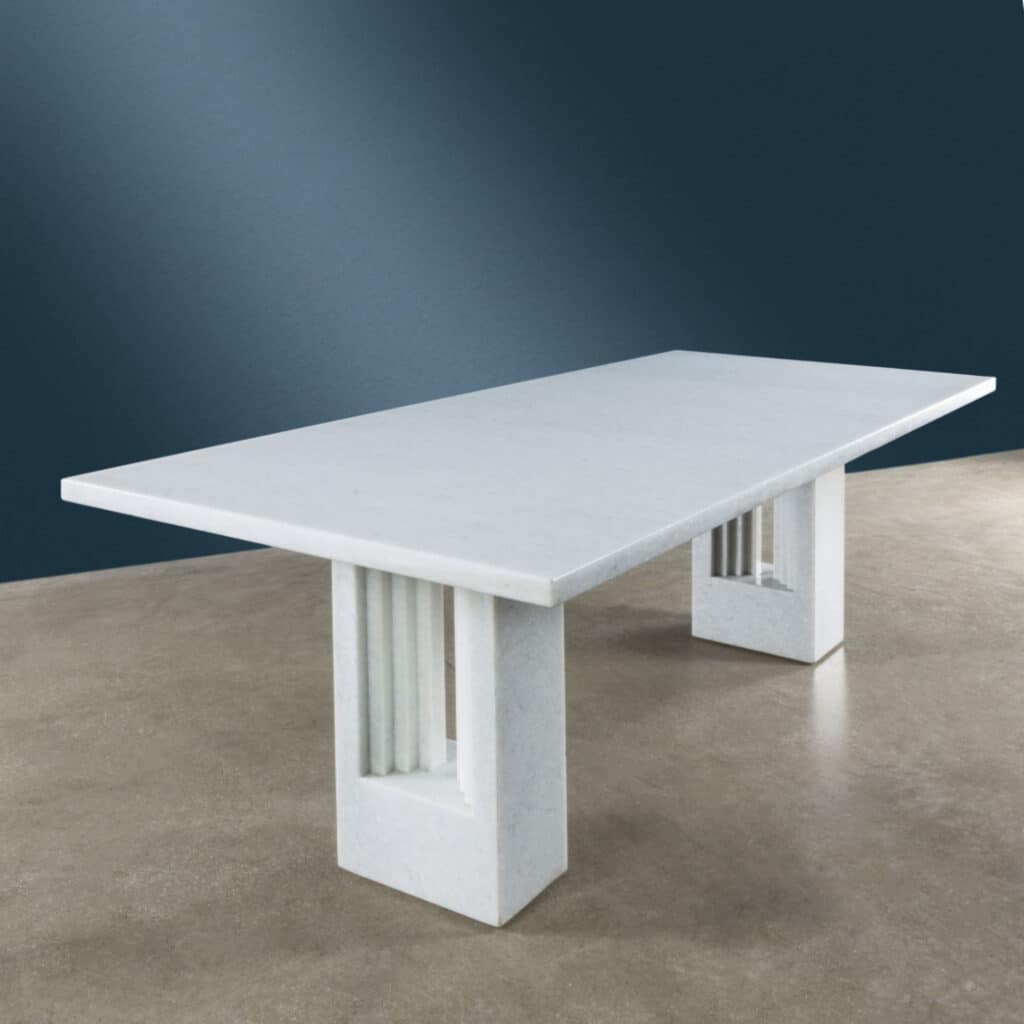 Tavolo 'Delfi' di Carlo Scarpa e Marcel Breuer per Simon