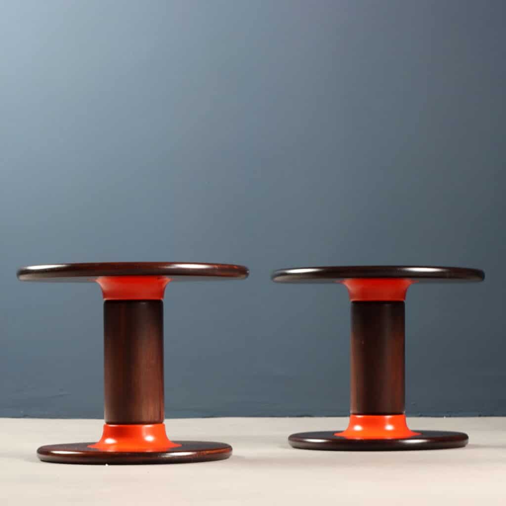 Due Tavolini 'Rocchetto' di Ettore Sottsass per Poltronova