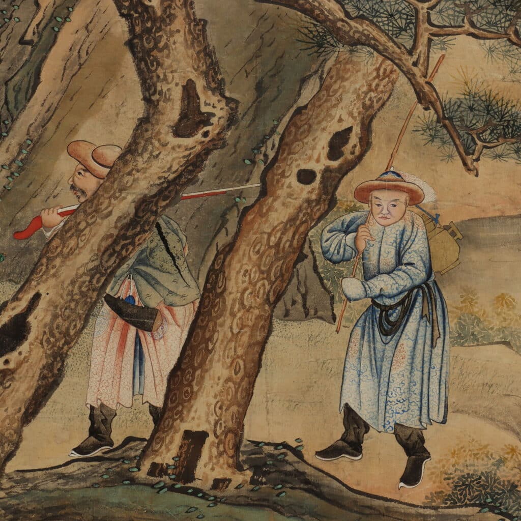 Artigiano cinese Coppia di carte da parati Cina, primo quarto del XIX secolo