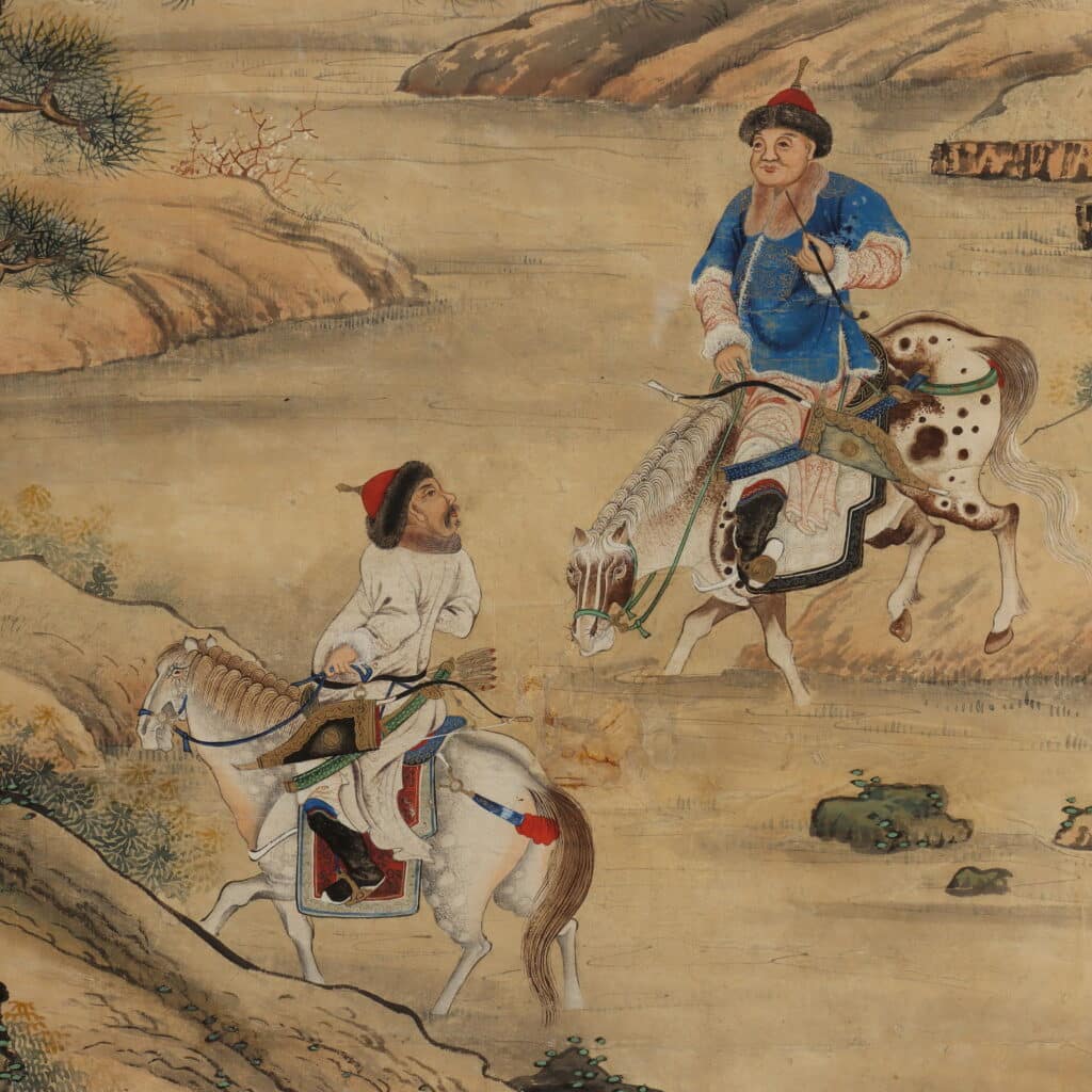 Artigiano cinese Coppia di carte da parati Cina, primo quarto del XIX secolo