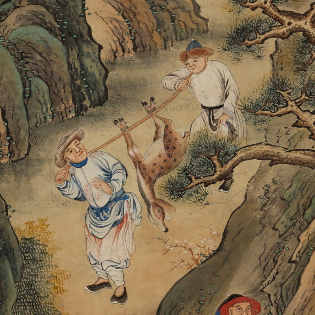 Artigiano cinese Coppia di carte da parati Cina, primo quarto del XIX secolo