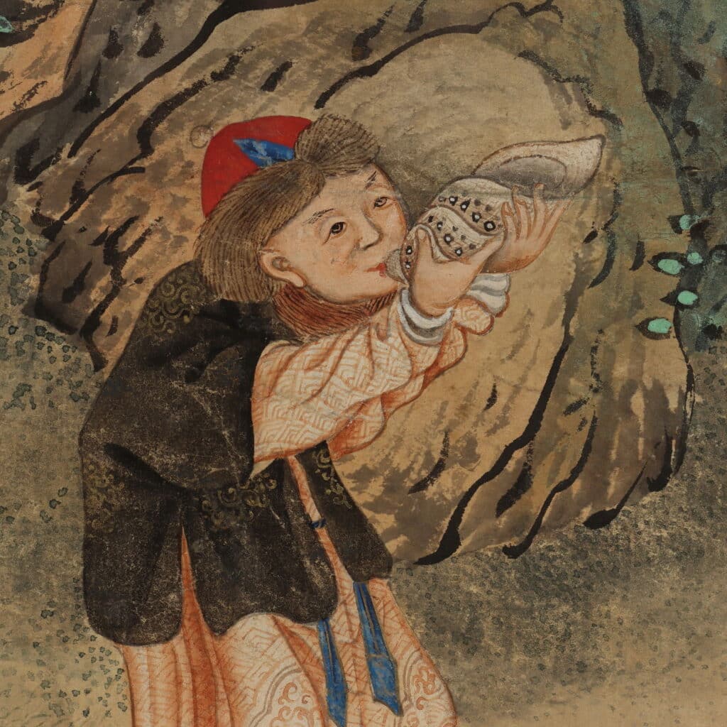 Artigiano cinese Coppia di carte da parati Cina, primo quarto del XIX secolo