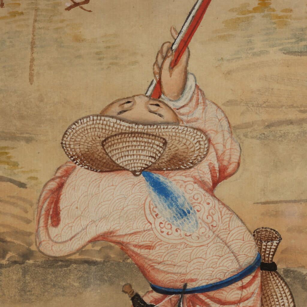 Artigiano cinese Coppia di carte da parati Cina, primo quarto del XIX secolo