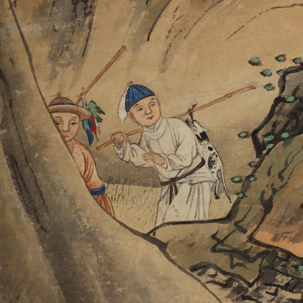 Artigiano cinese Coppia di carte da parati Cina, primo quarto del XIX secolo