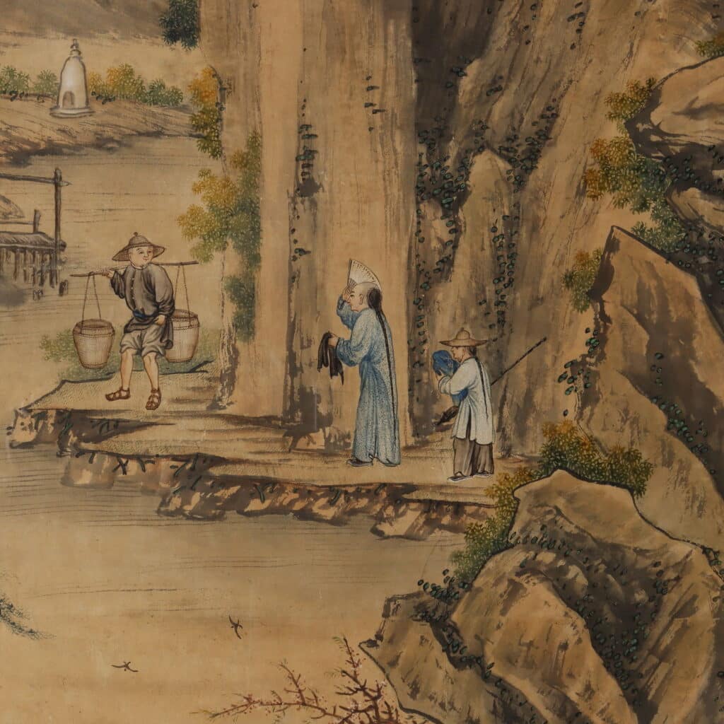 Artigiano cinese Coppia di carte da parati Cina, primo quarto del XIX secolo