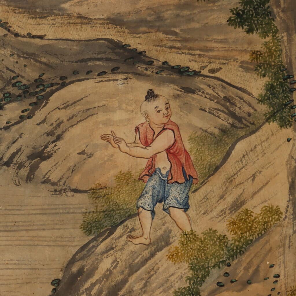 Artigiano cinese Coppia di carte da parati Cina, primo quarto del XIX secolo