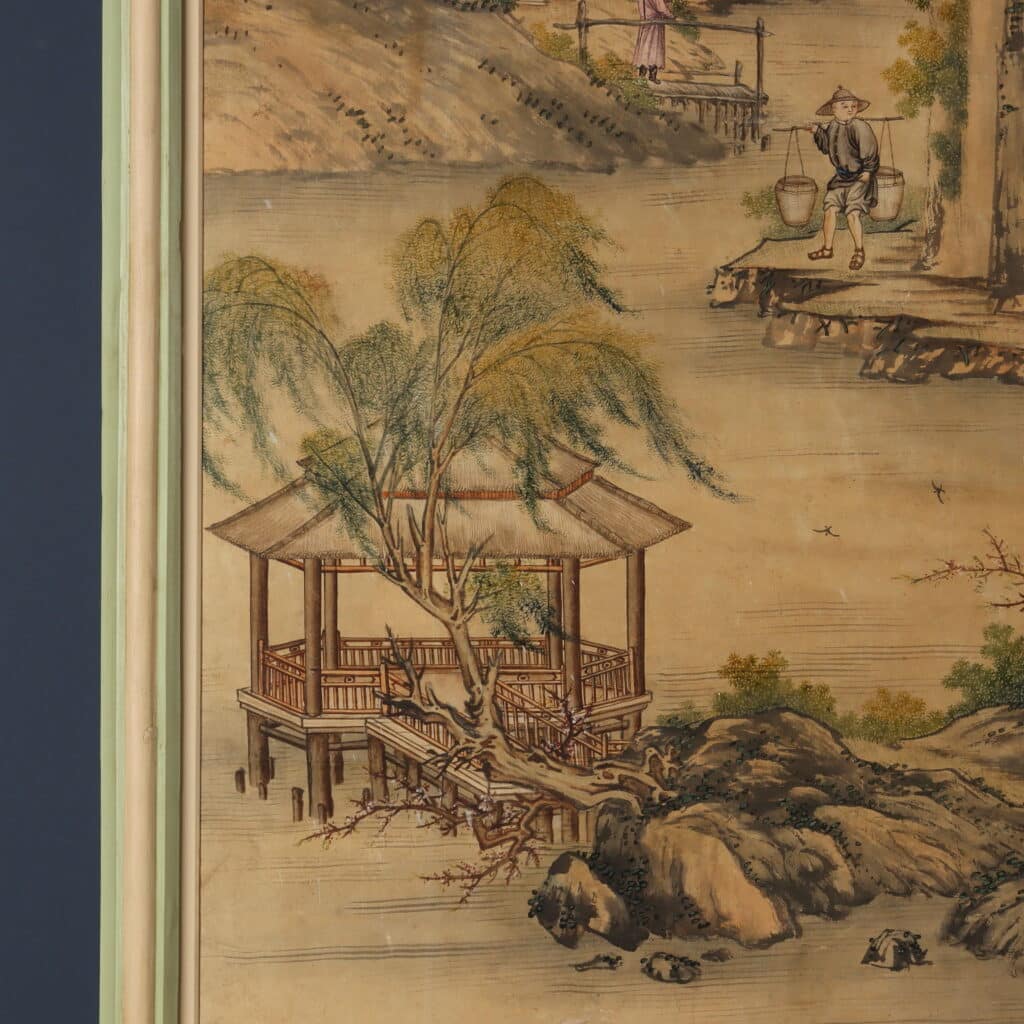 Artigiano cinese Coppia di carte da parati Cina, primo quarto del XIX secolo