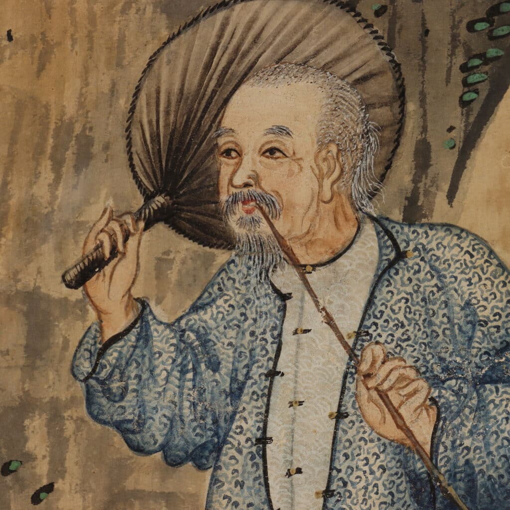 Artigiano cinese Coppia di carte da parati Cina, primo quarto del XIX secolo