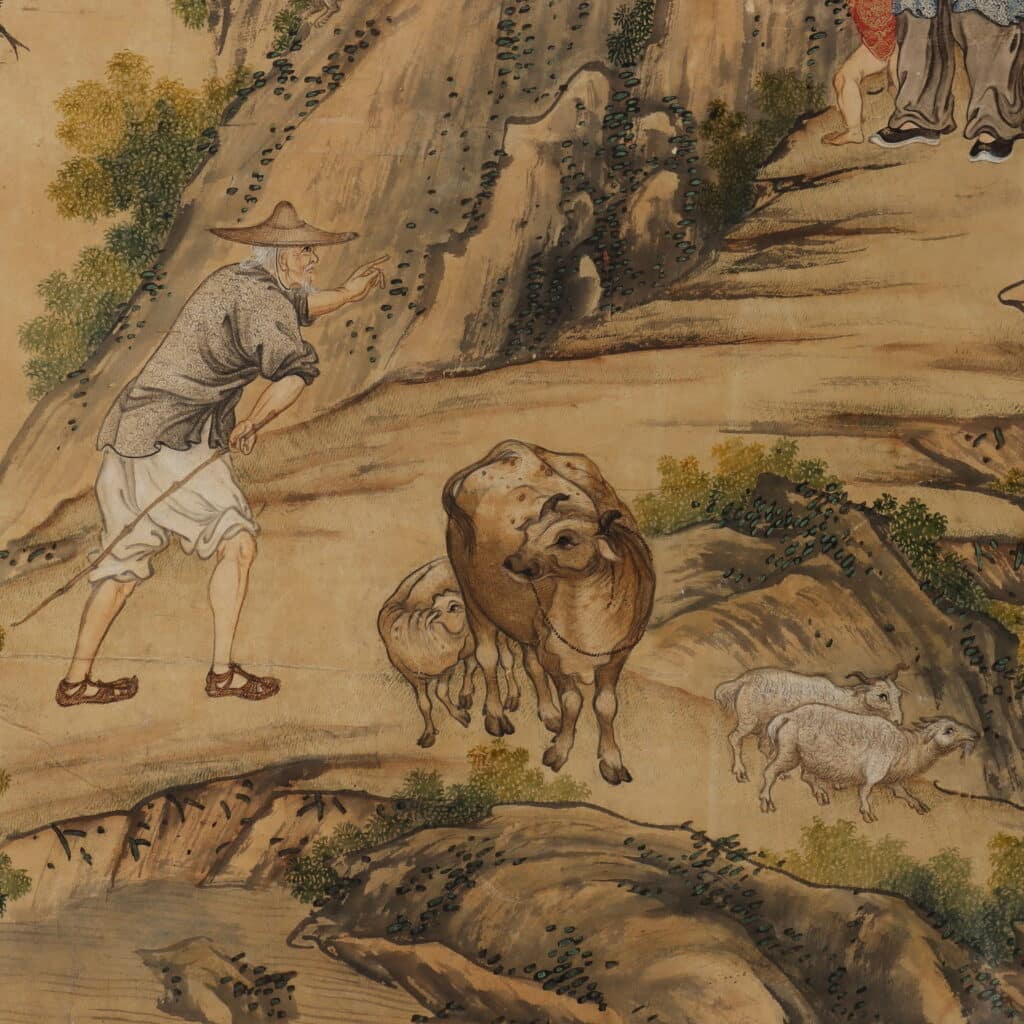 Artigiano cinese Coppia di carte da parati Cina, primo quarto del XIX secolo