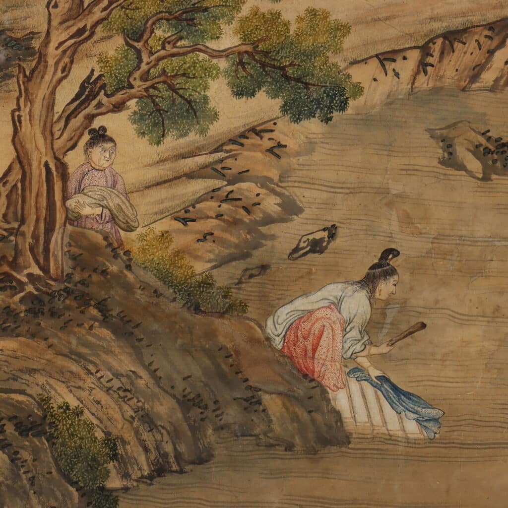 Artigiano cinese Coppia di carte da parati Cina, primo quarto del XIX secolo