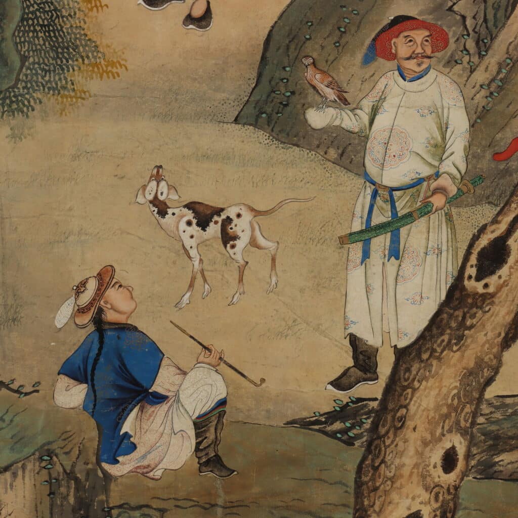 Artigiano cinese Coppia di carte da parati Cina, primo quarto del XIX secolo