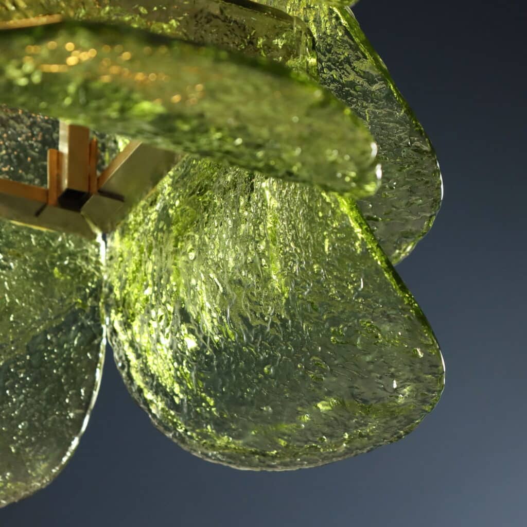 Particolare vetri Lampada anni '70 di Carlo Nason per Mazzega