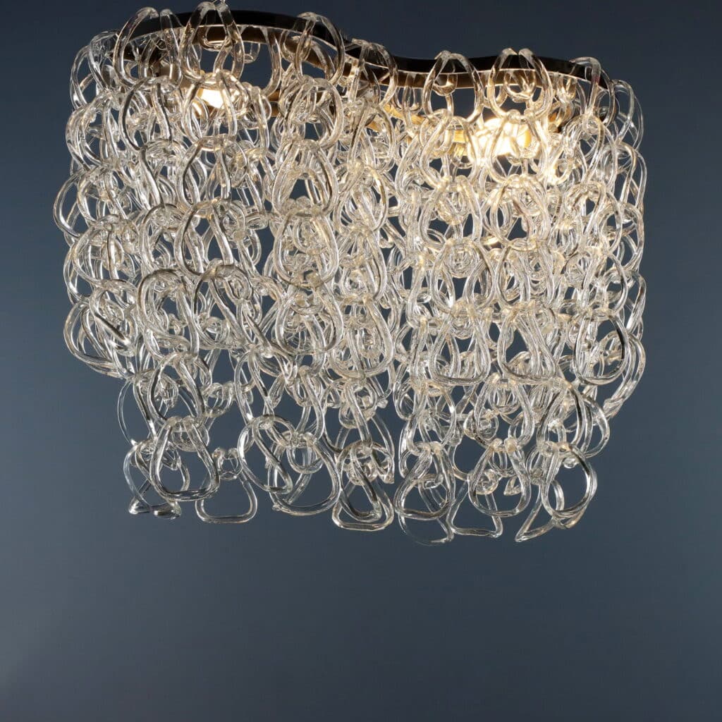 Lampadario serie 'Giogali' di Angelo Mangiarotti per Vistosi