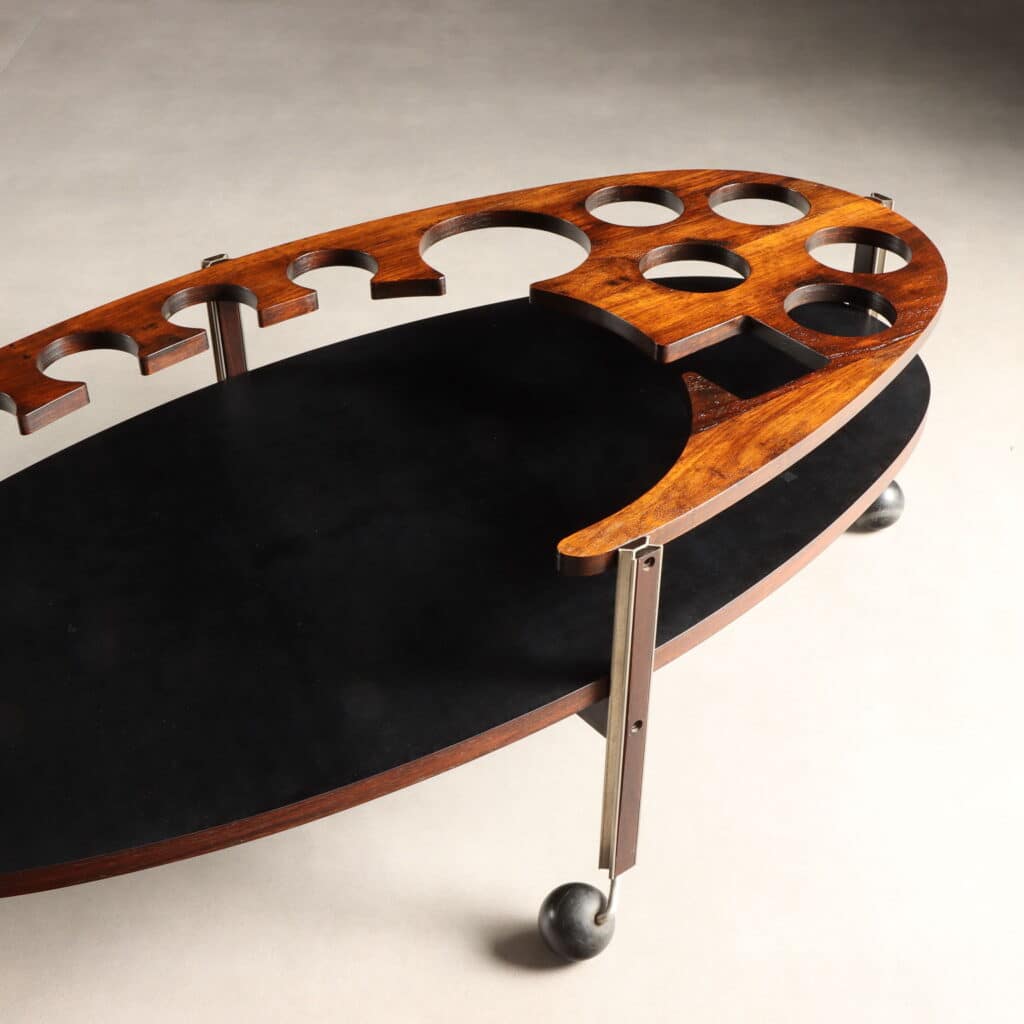 Dettaglio carrello bar Idra '1104' di Ico Parisi per Stildomuselezione